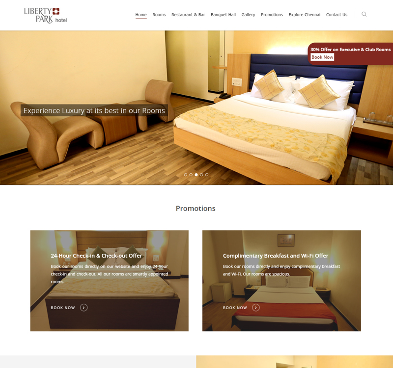 Web Design for Liberty Park Hotel